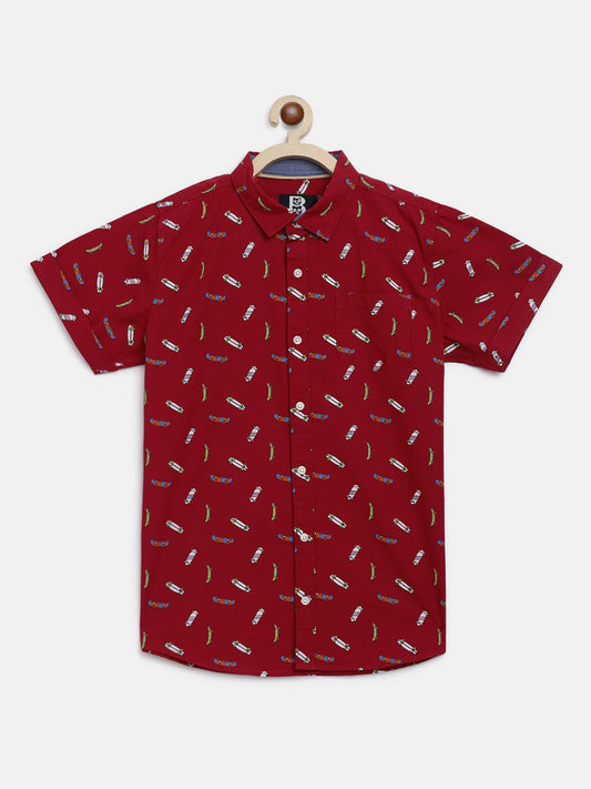 Baus Skate Board Printed Half Shirt - BAUS Brands